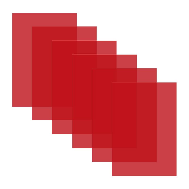 10 Pcs A4 Red Sheets, Plastic Light Filter Adhesive Reading Aid Material, Made of Transparent and Soft PVC Film, Easy to Cut and not Easily Damaged, Suitable for DIY