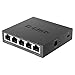 D-Link Ethernet Switch, 5 Port Gigabit Unmanaged Metal Desktop Plug and Play Compact (DGS-105),Black