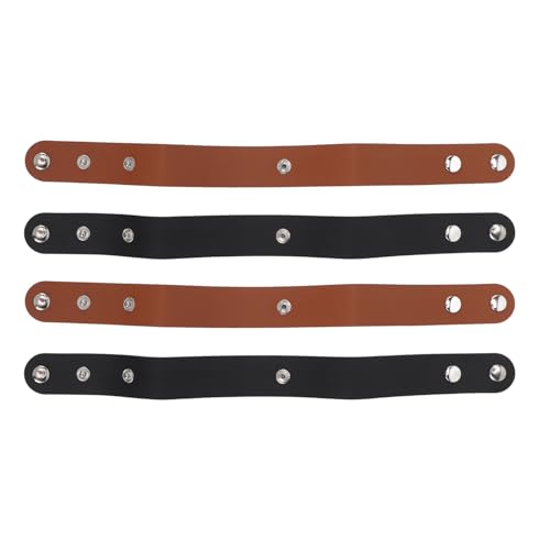 4pcs Leather Whip Holster, Handmade Belt Whips Holder Leather Whip Holder Whip Holder Accessories for Horse Riding Whips Crops