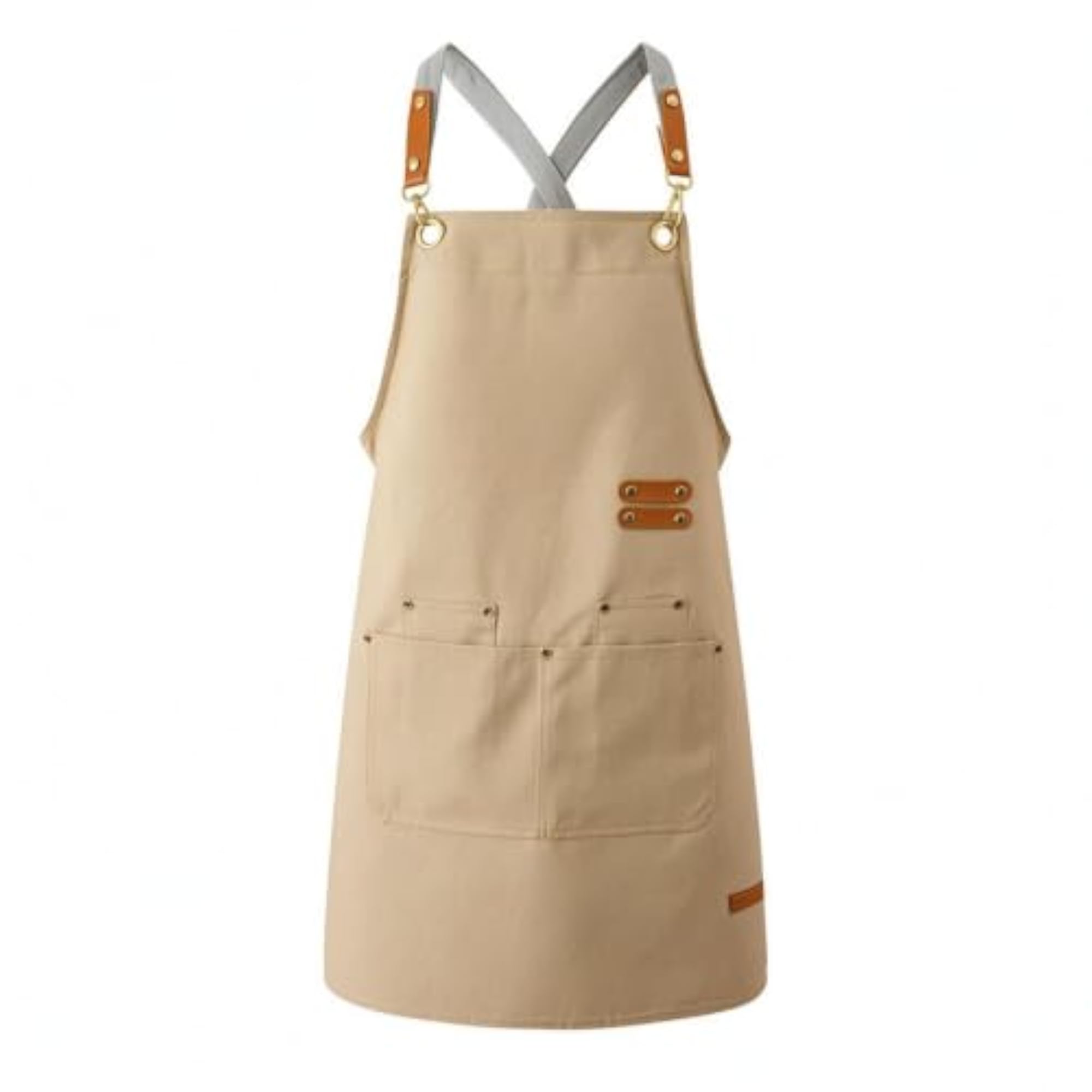 Large Front Pocket Cross-Back Apron, Adjustable Workwear, Gift