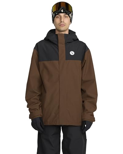 Image of Volcom Men's Buckthreeeighty Snowboard Jacket - 10k Waterproof 2-layer Shell, Zip Tech