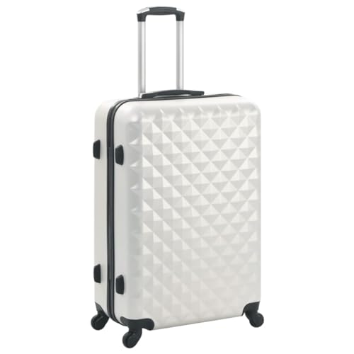 Hardcase Trolley Set 3 pcs Bright Silver ABS,10.8 KG,918872