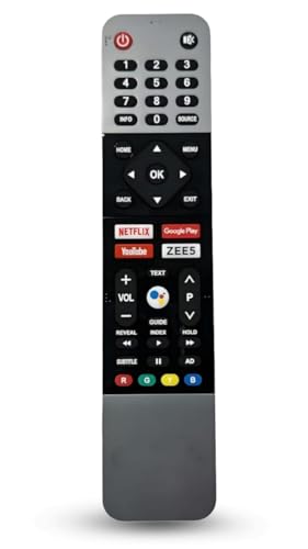 Image of Remote Compatible with Motorola TV with, Voice Remote Original Compatible with Motorola Smart LED TV Remote Control (ZEE5 Function) (ASSITANT Voice Working) Pairing Must! (Moto-V)