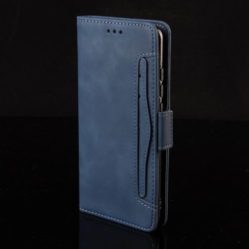 Estojos tipo carteira para iPhone 10 XR X XS 11 11 Pro Max Estojo com fechamento magnético Capa para livro com flip para cartão de couro Porta-fotos Bolsas para telefone, azul escuro, para iPhone XS