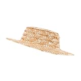 Geflochtener strohhut: diese lustige miniatur-strohhut-dekoration ist eine wahl für ihre freunde oder familie, kleine hüte-dekoration