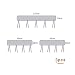 Eastern Corridor-EU 3-teiliges Schutz-Set für Kinderbettgitter – Kinderbett-Schienenschutz, sicherer Beißschutz für Standard-Kinderbett – 128 x 18 cm/68 x 18 cm Kinderbett-Beißschienenschutz (grau)
