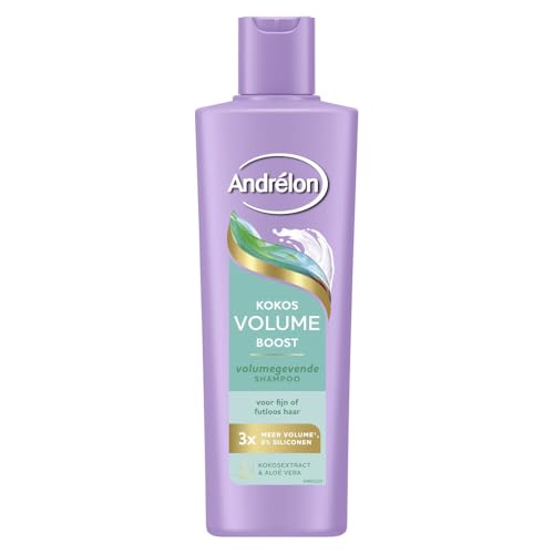 Andrélon Volume Shampoo with Coconut Extract and Aloe Vera – Volume Boost – 250 ml Pack of 6