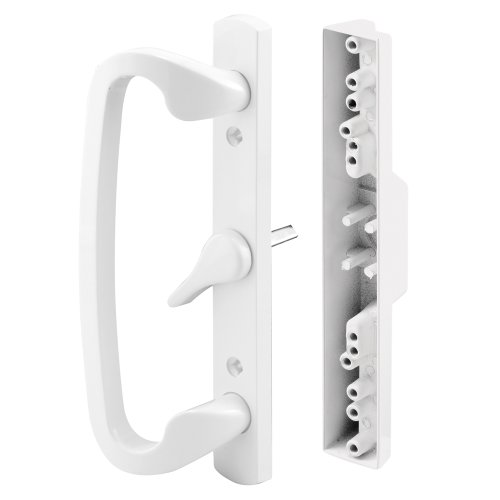 Prime-Line Products Sliding Door Handle Set, Mortise Style, White