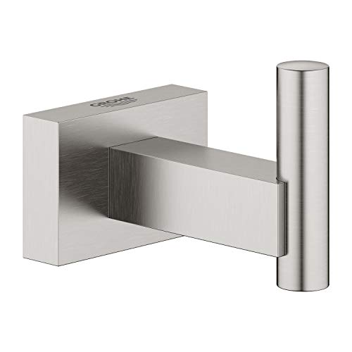 Preisvergleich Produktbild GROHE Essentials Cube / Badaccessoires - Bademantelhaken / Verdeckte Befestigung / supersteel / 40511DC1