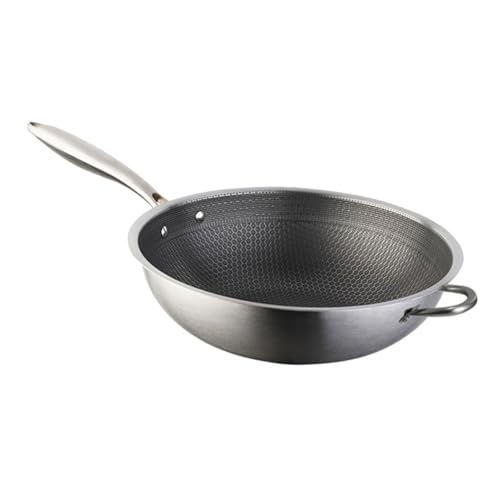 Wok de acero inoxidable OUNONA estilo chino antiadherente miniatura 1