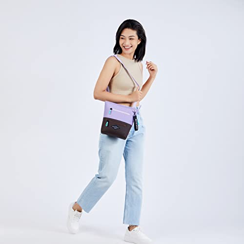 Image of Sherpani Sadie, Nylon Crossbody Bag, Lightweight Shoulder Bag, Cross Body Purse, Crossbody Bags for Women, Travel Bag, RFID Protection WITHOUT Coin Purse (Lavender)