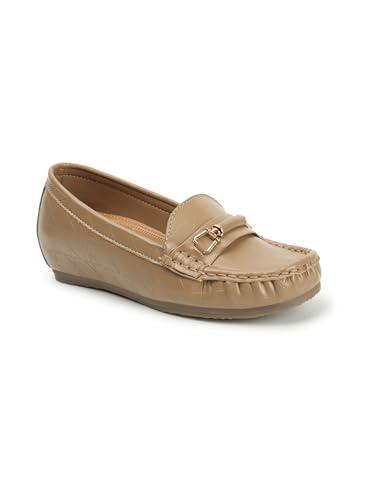 Image of Carlton London Women Comfortable Slip On Flat Loafer Ballet with Heels, for Party and Wedding, Casual and Formal Occasions
