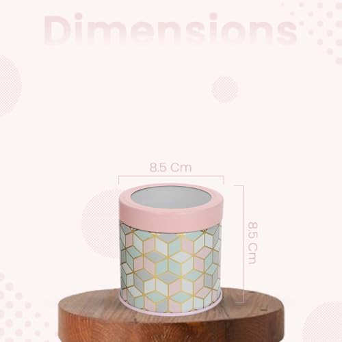 Image of Maroc Collection Airtight Kitchen Container Set| 450ML- Set of 2| Food Grade Metal Storage Jars for Masala, Seeds, Cookies & Snacks| Leakproof, Moist-Proof Canisters| Moroccan Pink Pastel