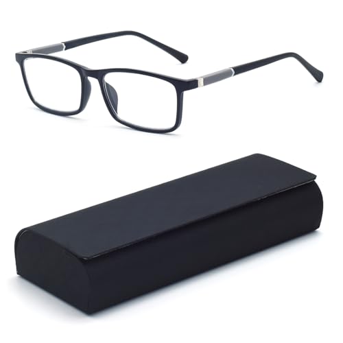 Autojouls 1-Pack Nearsighted Short-Sighted Lightweight Glasses not reading glasses Black 1.5 x