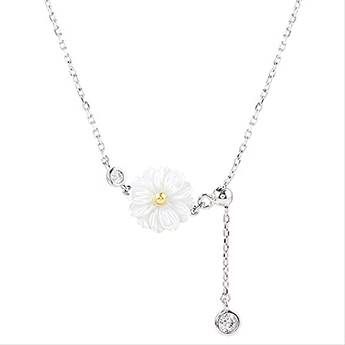 Collier chaîne de clavicule réglable anti-allergie argent 925