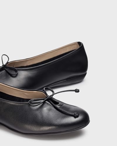 Wonders Para Mujer. A-61172 Bailarinas De Piel Celestina Negro (38), Plano, Ninguno, Casual - 4