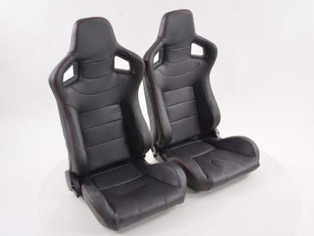 Siège baquet look carbon simili cuir noir pour remplacer siège usé