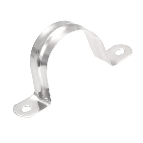 MACHSWON 42mm(1.65") Rigid Pipe Strap 2 Holes U Bracket Cable Clamp, 201 Stainless Steel Tension Tube Clip Conduit Clamp Hanger 8pcs