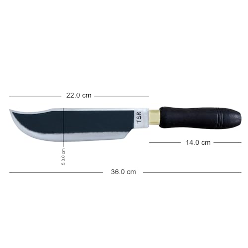 Image of QATHAAL Brand Meat and Fish Cutter Cleaver Chopping Knife Chef Butcher Multipurpose Use for Home Kitchen and Restaurant /Wooden Handle Iron Chef Knife