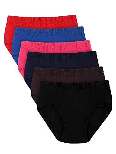 Image of DYCA by Bodycare Girls Cotton Briefs, Soft & Breathable Panties, Pack of 6, Print & Colour May Vary