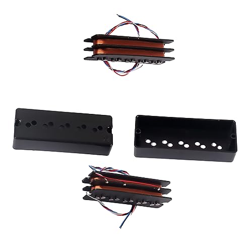 ifundom 5-string Vintage Bass Pickup Set 10 Dot Humbucker Bass Guitar Accessory Kit Materials for Diy Enthusiasts