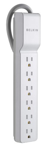 Belkin 6-Outlet Home And Office Power Strip Surge Protector, 4Ft Cord #TOP1