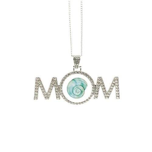 Collier escargot bleu en argent pour la Fête des Mères et les mamans