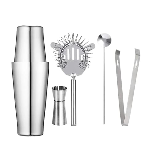 Coctelera Profesional de Acero Inoxidable for Barman, Copa Vino, Mezclador cócteles, Juego Barra Martini(5pcs 750x600)