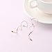 Spiral Threader Earrings,925 Sterling Silver Drop Dangle Handmade Curved Twisted Pull Through Earrings for Women Trendy-Long (rose gold)