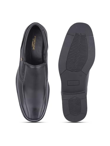 Image of Liberty Fortune Black & Tan Slip-On Moccasin Shoes for Men