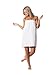Turkish Linen Women's Waffle Spa Body Wrap with Adjustable Closure (One Size, White)