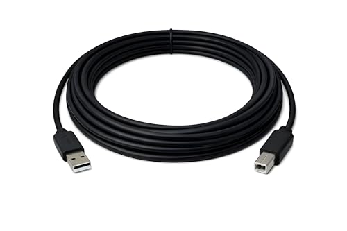 Image of Upix Premium USB Printer Cable 5 Meters (16.40 Feet) (Black), USB A to USB B 2.0 Cable Cord (Male to Male) Compatible with Printer, Scanner, Digital Camera