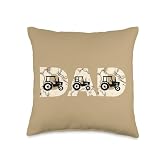 Dad Tractor Farm Father Fathers Day for Men Throw Pillow