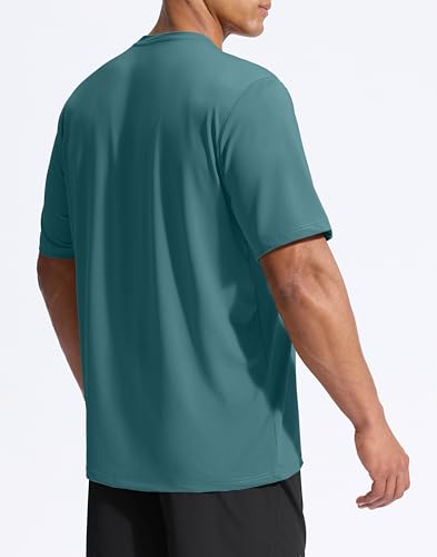 Image of G Gradual Men's Sun Protection Swim Shirt UPF 50+ Rash Guard Short Sleeve Quick Dry Water Hiking Workout Shirts for Men