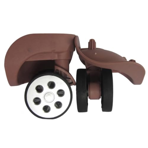 Double Row Luggage Wheels Trolley Case Luggage Wheels Suitcase Replacement Travel Suitcase Part for Most Suitcases, Rose Gold
