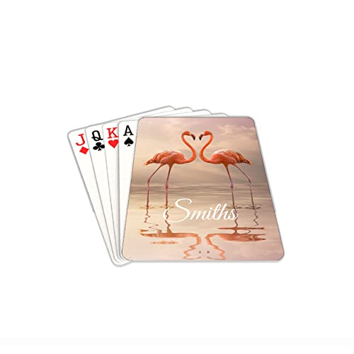 Cute Playing Cards Flamingo Print Custom Playing Cards With Photo Personalized Playing Cards With Text Customized Deck Of Playing Cards For Birthday Party Favors Poker Cards Gifts For Friends Family #TOP1