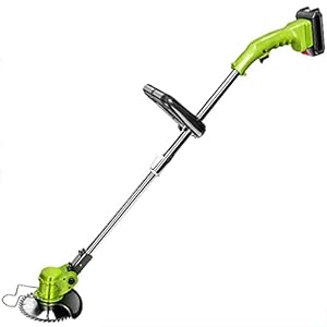Accu grasmaaier, oplaadbare multifunctionele grasmaaier, inclusief 180 ° verstelbare kop, 15 cm maaibaan en telescoopsteel