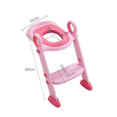 Potty Seat voor peuters Toiletzitting met stapladder Boy en Girl's Ladder Baby Toilet Trainingszitje met gestoffeerde… - Afbeelding 3