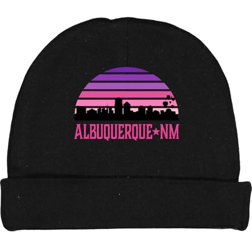 inktastic Albuquerque New Mexico Retro Sunset Skyline Baby Beanie Hat