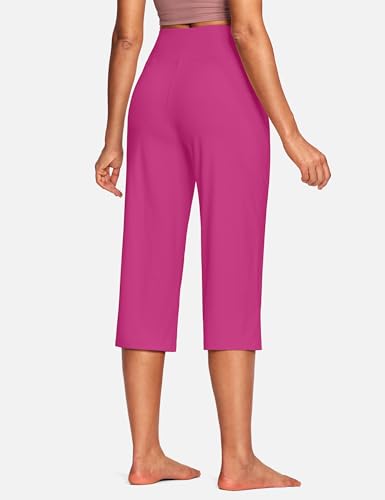 Image of ISEEGZ 15 inch / 18 inch / 21 inch / 25 inch Capri Pants for Women High Waist with Pockets Women's Capris Workout Yoga Pants Loose Straight Leg