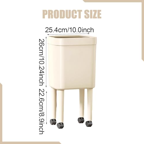Basurero Fenteer con ruedas grande y resistente miniatura 3