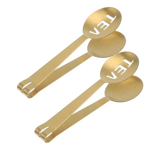 Warmhm 2pièces Pinces à Sachets De Thé Acier Inoxydable Pinces à Sucre Glaçons De Cuisine Compactes Et