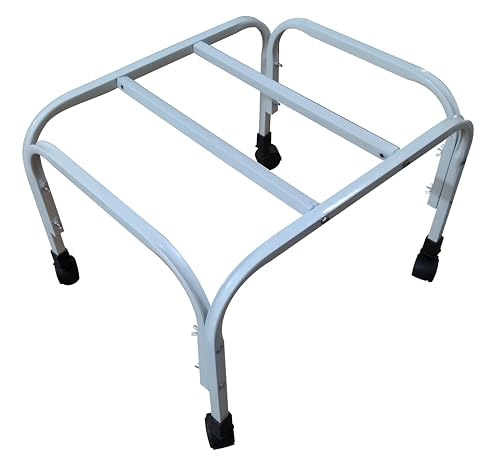 Image of Virajprime COOLER STAND, UPTO 100 LITER WIEGHT HOLDING CAPACITY, WITH HIGH QUALITY ROLLERS AND TOUGH POWDER COATING,STAND WITH 360 DEGREE MOVABLE WHEELS ANTI RUST,IRON STAND WHITE (55x47x41)