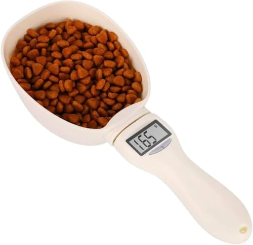 ペットフードスケール 計量スプーン デジタル 犬・猫用 エサ 電子 はかり 秤 餌測定スプーン 取り外し可能 キッチン