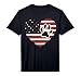 Heart US Flag Paw Print 4th of July Patriotic Men Women Kids Performance T-Shirt