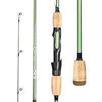 Sougayilang Angelruten,24 Tonnen Kohlefaser Spinnrute & Casting Rod Edelstahl Führungen,Leichte Baitcasting Rute - Zwei Stücke-Spinnen- 1,8M