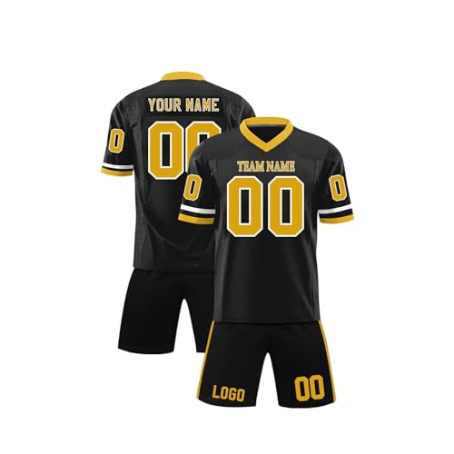 Genérico Camisetas de Rugby Personalizadas con Nombre del Equipo número, Uniforme Fútbol Americano Impreso Personalizado para Adultos jóvenes y preescolares.