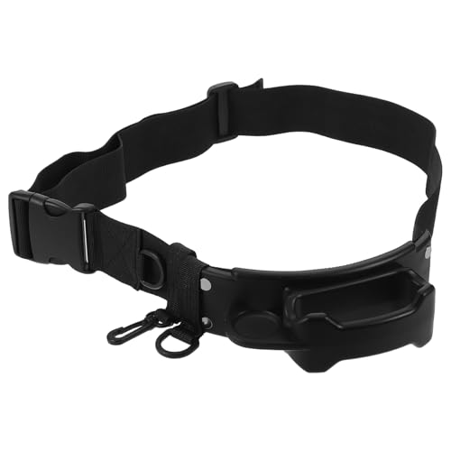 Healvian Cinturón de Pesca Ajustable Negro Soporte para Caña de Pescar Portacañas de Cintura Resistente y Ligero para Pesca Mosca Surf y Casting al Aire Libre