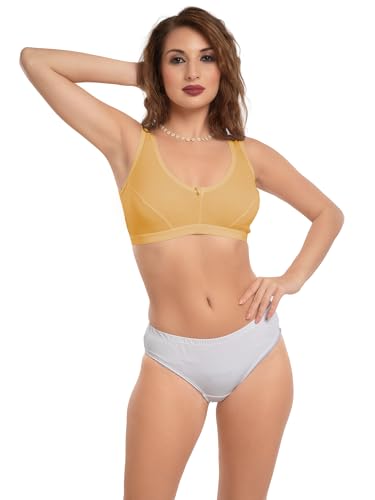Image of Daisy DEE Women's Girls Cotton Easy Slip-On Bras Non-Padded Wirefree High Coverage Sleep Bra Comfortable Fit Everyday Sports Bra Home Bra NLRA