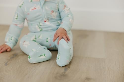 Image of Copper Pearl Zip-Up Footie Baby Pajamas - Soft Newborn Onesies for Boys & Girls, Tag-Free with Two-Way Zipper Baby Sleepers for Newborn - 24 Months, Frosty the Snowman